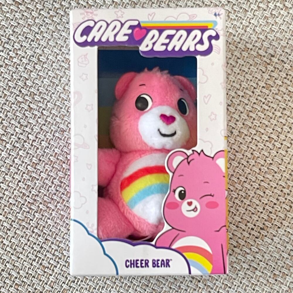 Care Bears Micro Cheer Bear Mini 3” Pink Bear Plush NEW for 2023 ~ NIB